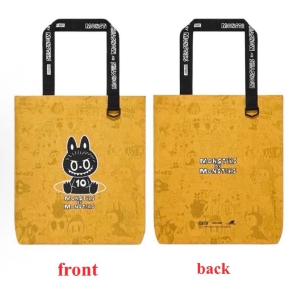 100% Authentic Pop Mart The Monsters Labubu 10th Anniversary Canvas Tote Bag